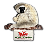 MAGNET WHITE HANDED GIBBON LOGO